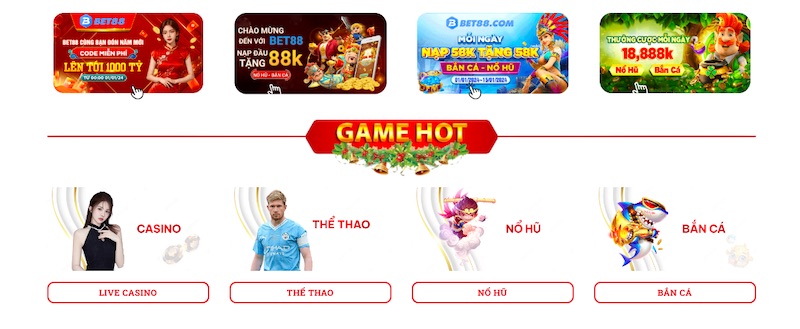 Các sản phẩm cá cược Bet88